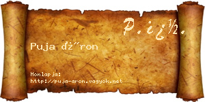 Puja Áron névjegykártya